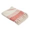 Edge Collections - 60" x 50" - Red - Striped Throw Blanket with Fringe for Cozy Home Accents - 1 Piece